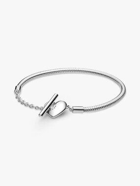Pandora Heart T-Bar Snake Chain Bracelet